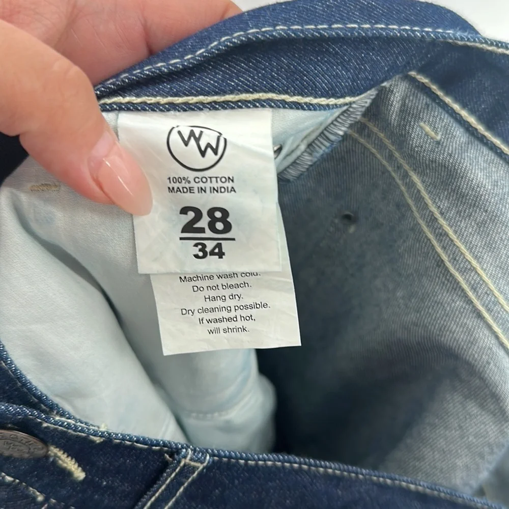 Western Welder jeans dark blue side pockets workwear work jeans sz 28 x 34